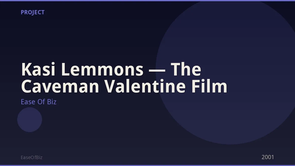 Kasi Lemmons — The Caveman Valentine Film