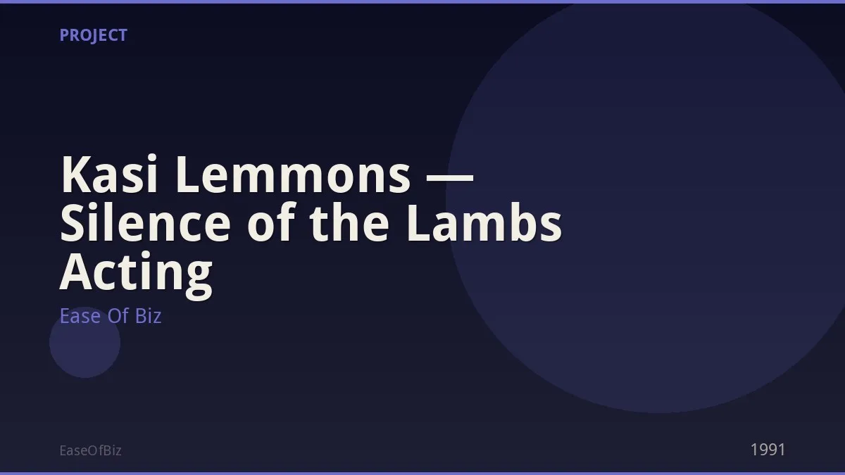 Kasi Lemmons — Silence of the Lambs Acting