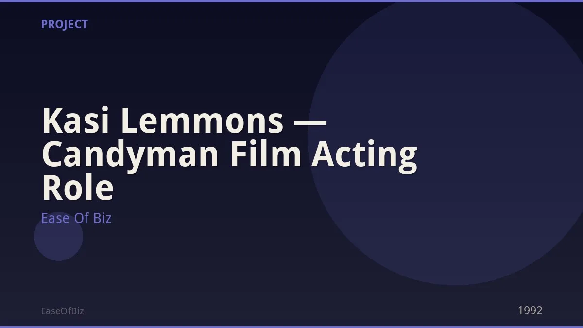 Kasi Lemmons — Candyman Film Acting Role