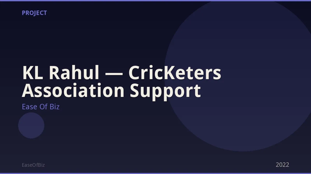 KL Rahul — CricKeters Association Support