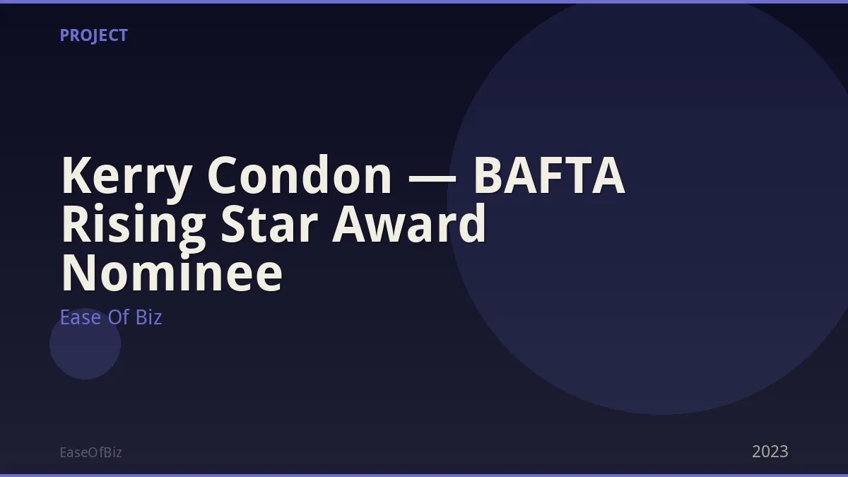 Kerry Condon — BAFTA Rising Star Award Nominee
