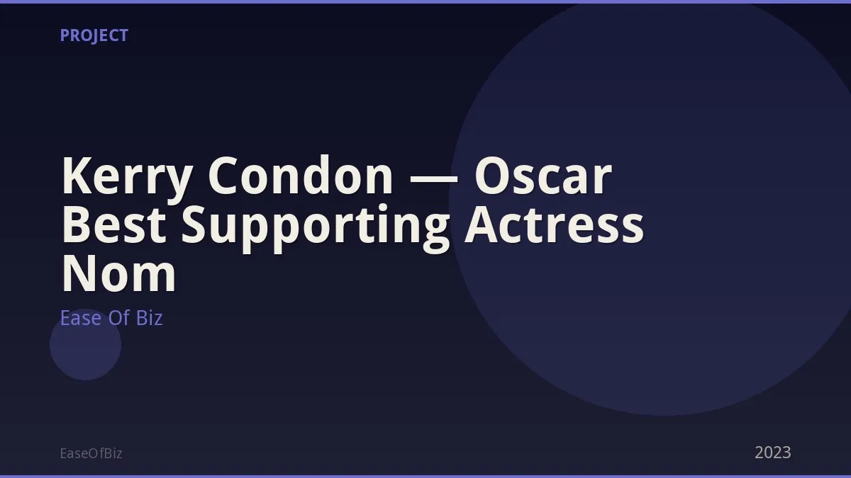 Kerry Condon — Oscar Best Supporting Actress Nom