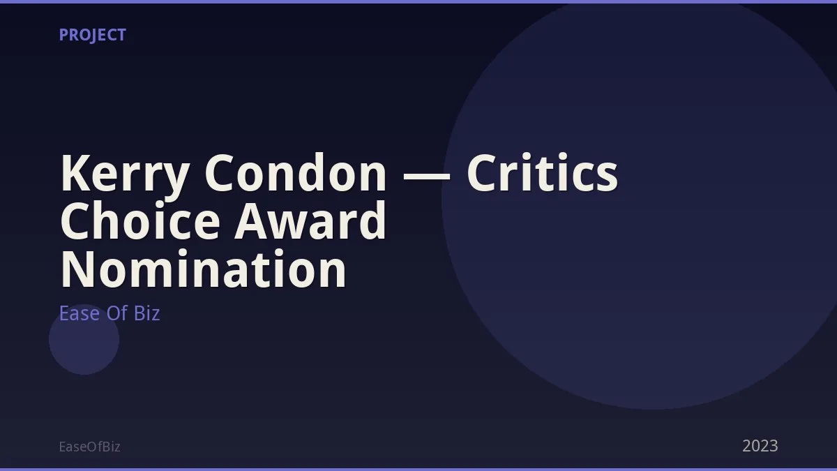 Kerry Condon — Critics Choice Award Nomination