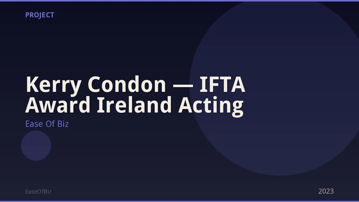 Kerry Condon — IFTA Award Ireland Acting