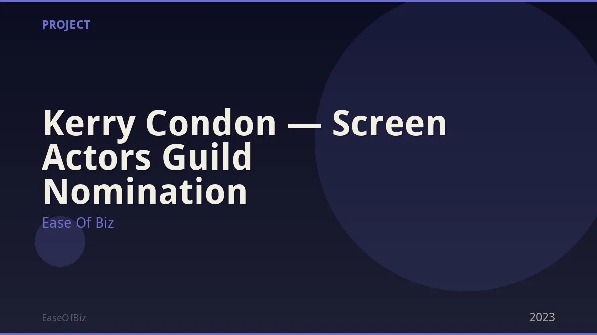 Kerry Condon — Screen Actors Guild Nomination