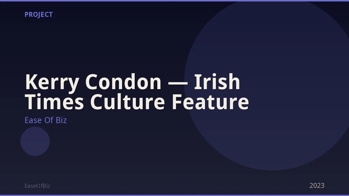 Kerry Condon — Irish Times Culture Feature