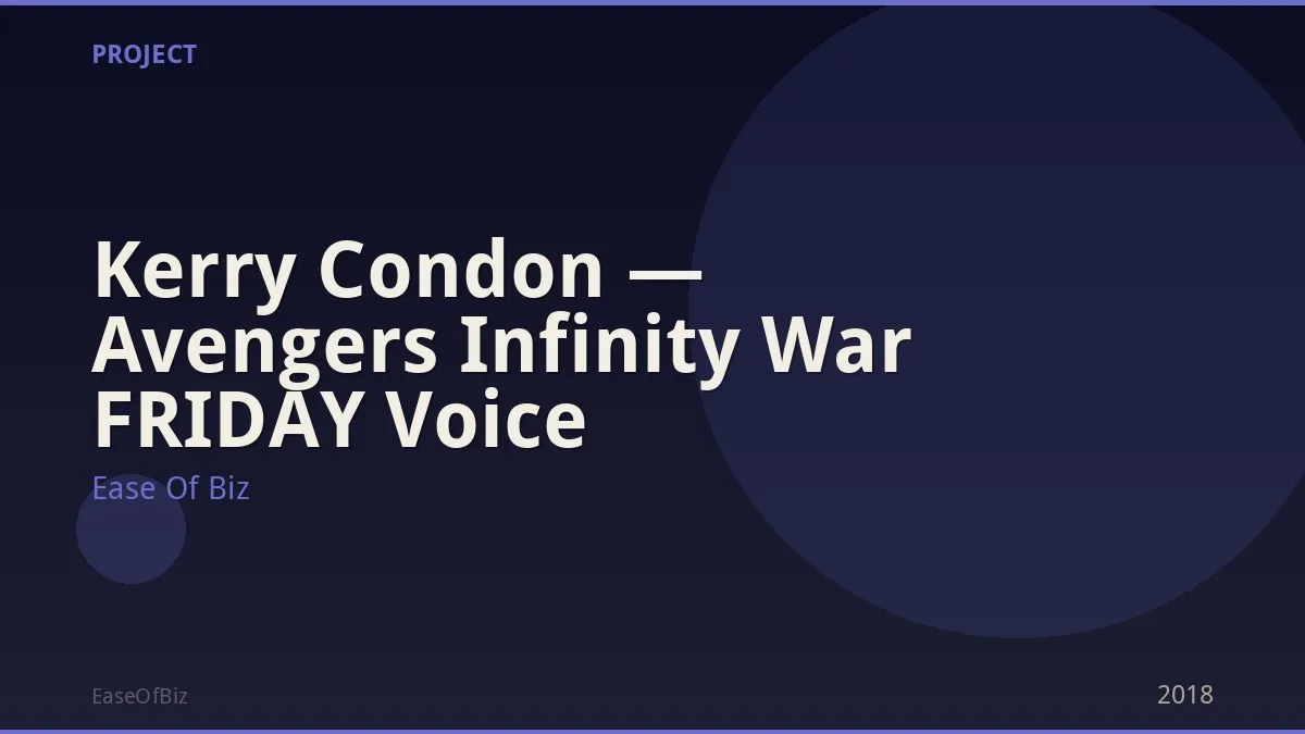 Kerry Condon — Avengers Infinity War FRIDAY Voice