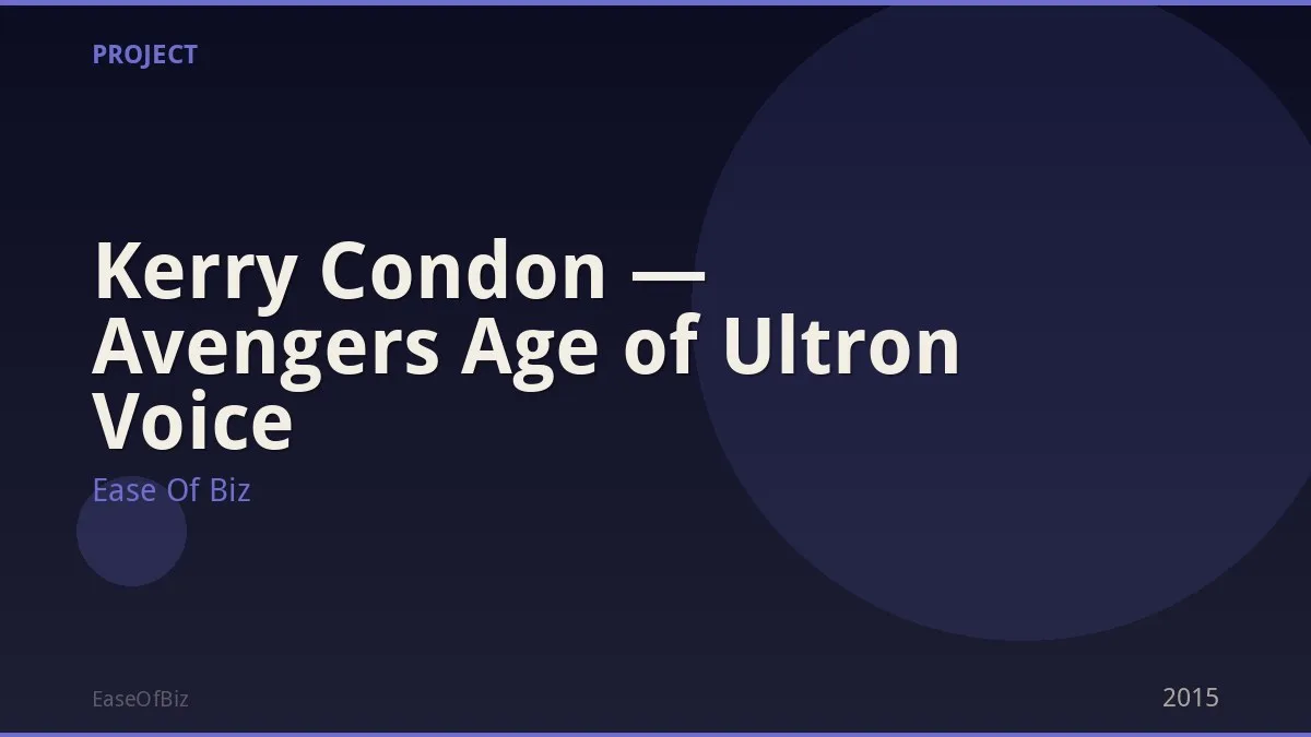 Kerry Condon — Avengers Age of Ultron Voice