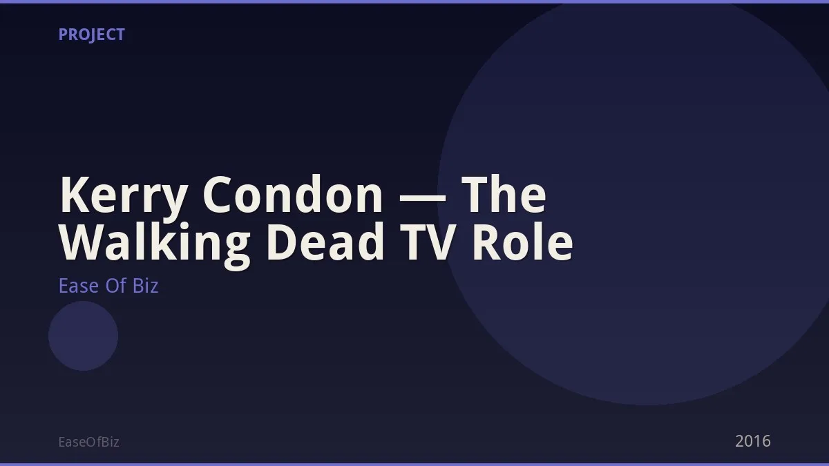 Kerry Condon — The Walking Dead TV Role