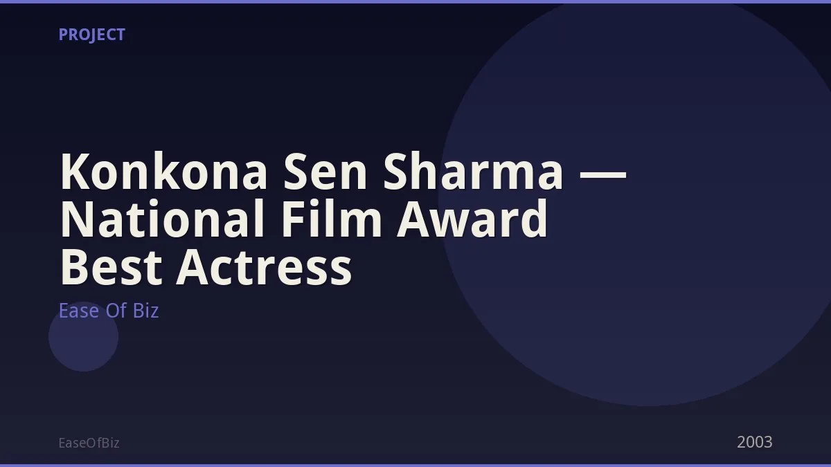 Konkona Sen Sharma — National Film Award Best Actress