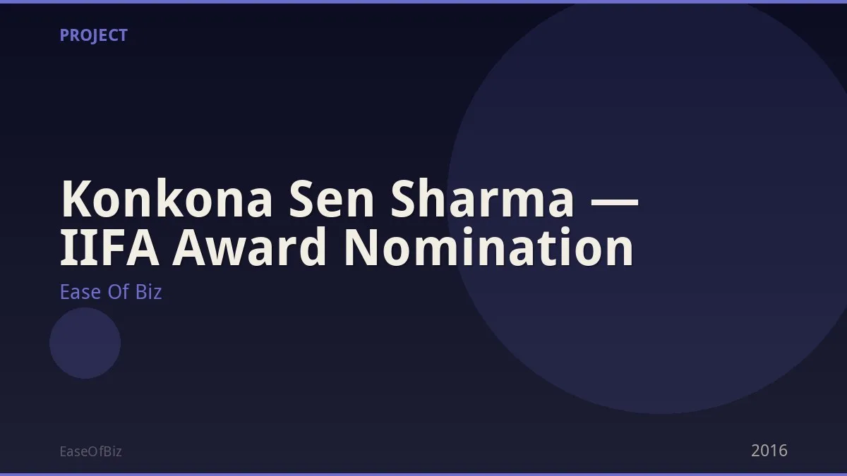Konkona Sen Sharma — IIFA Award Nomination