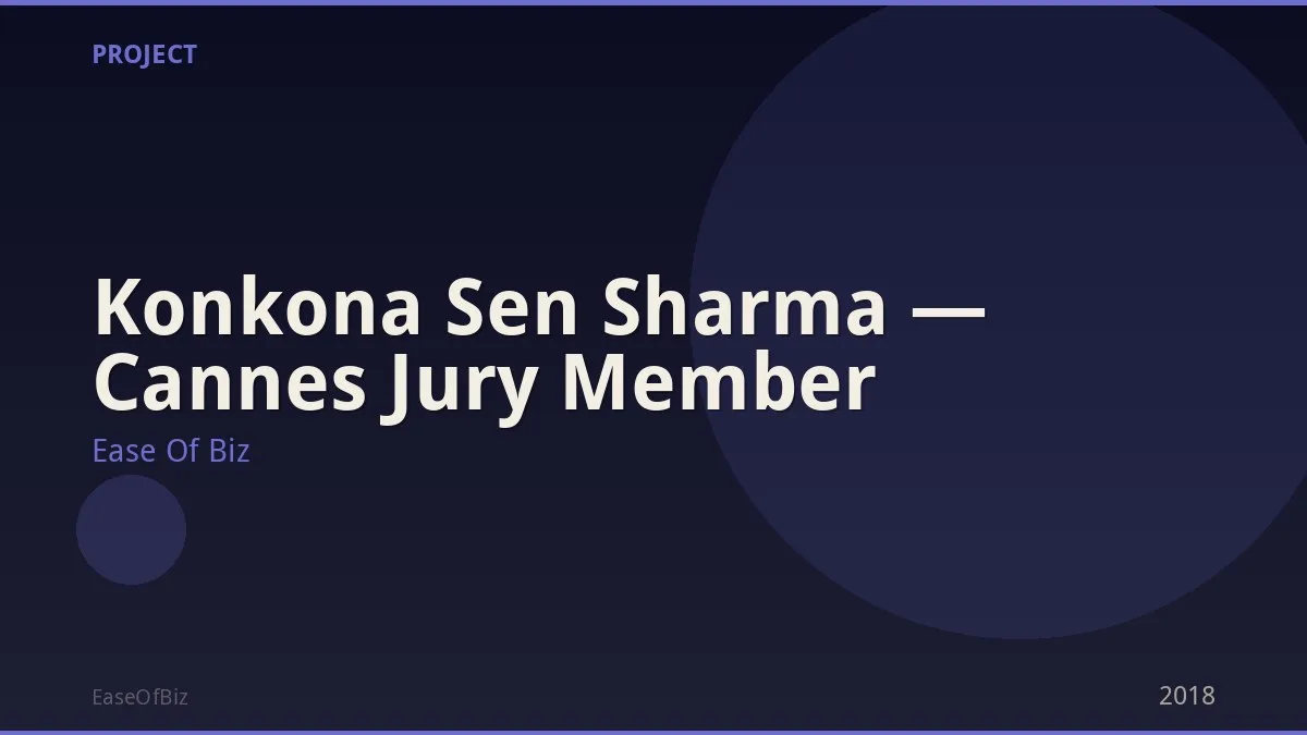 Konkona Sen Sharma — Cannes Jury Member
