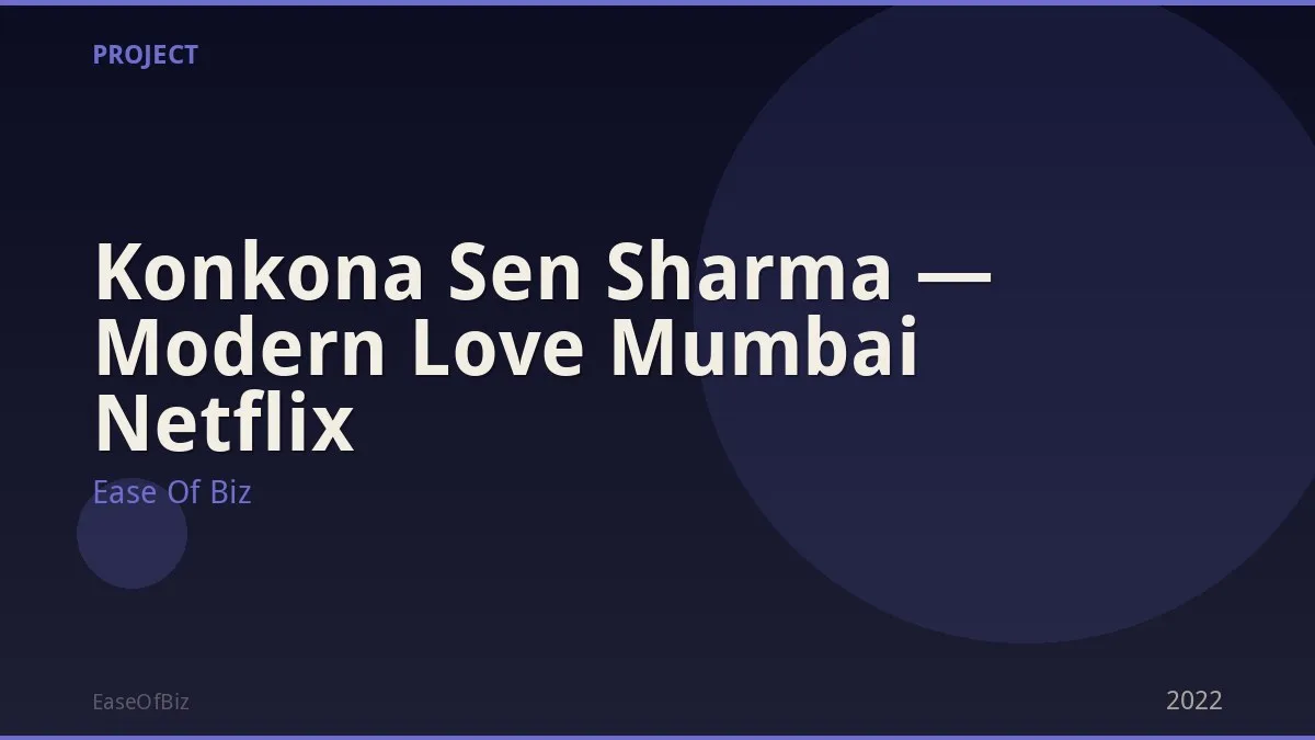 Konkona Sen Sharma — Modern Love Mumbai Netflix