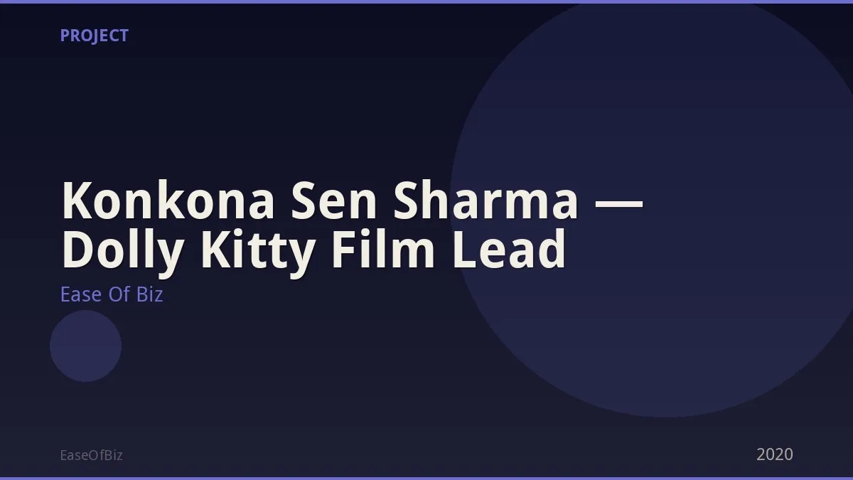 Konkona Sen Sharma — Dolly Kitty Film Lead