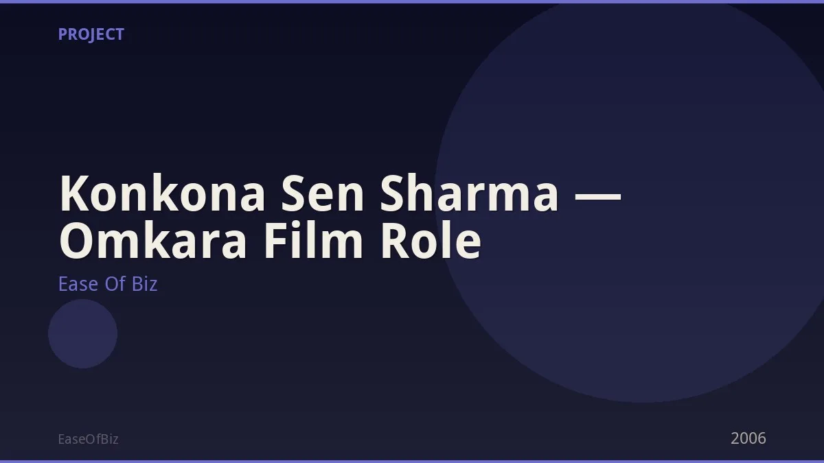 Konkona Sen Sharma — Omkara Film Role