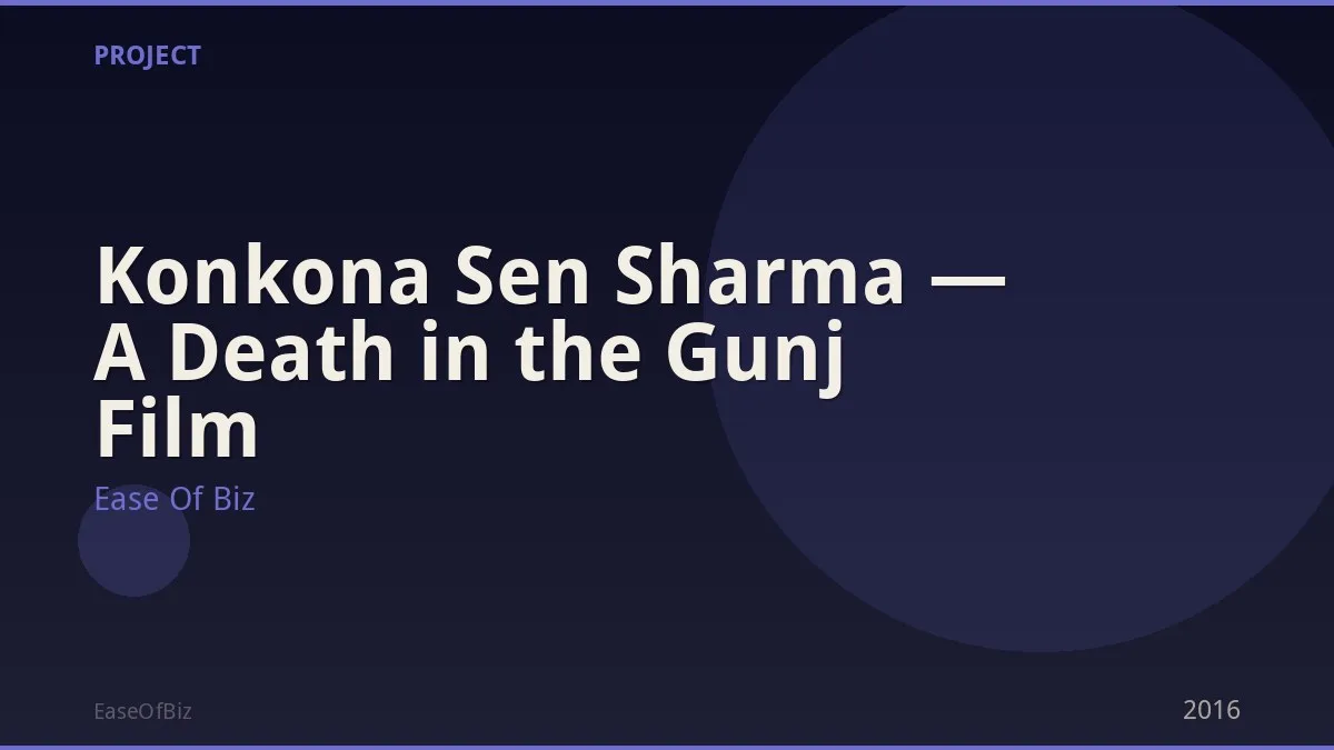Konkona Sen Sharma — A Death in the Gunj Film