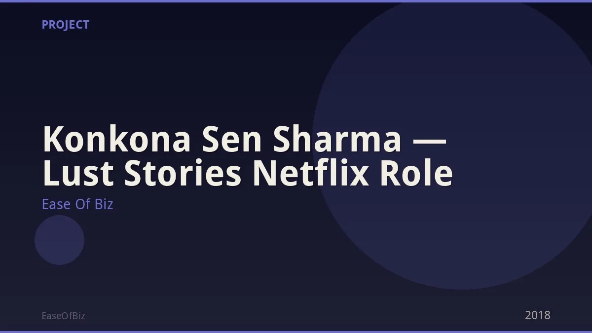 Konkona Sen Sharma — Lust Stories Netflix Role