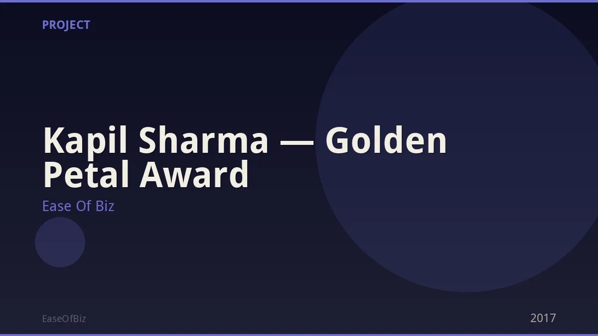 Kapil Sharma — Golden Petal Award