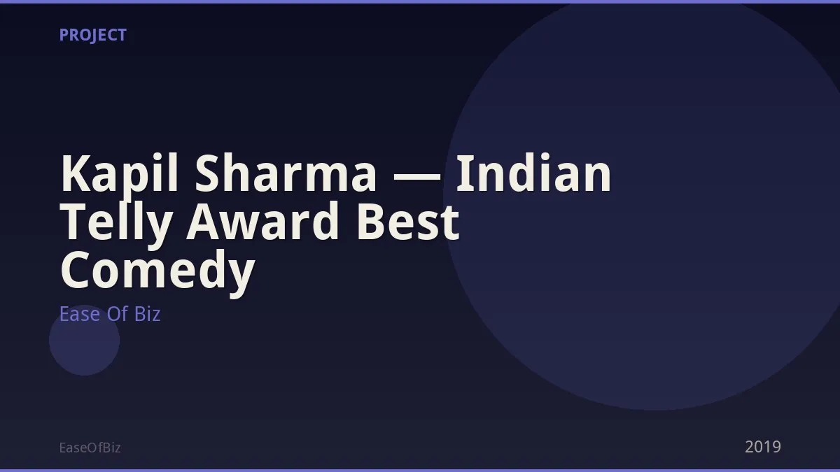 Kapil Sharma — Indian Telly Award Best Comedy