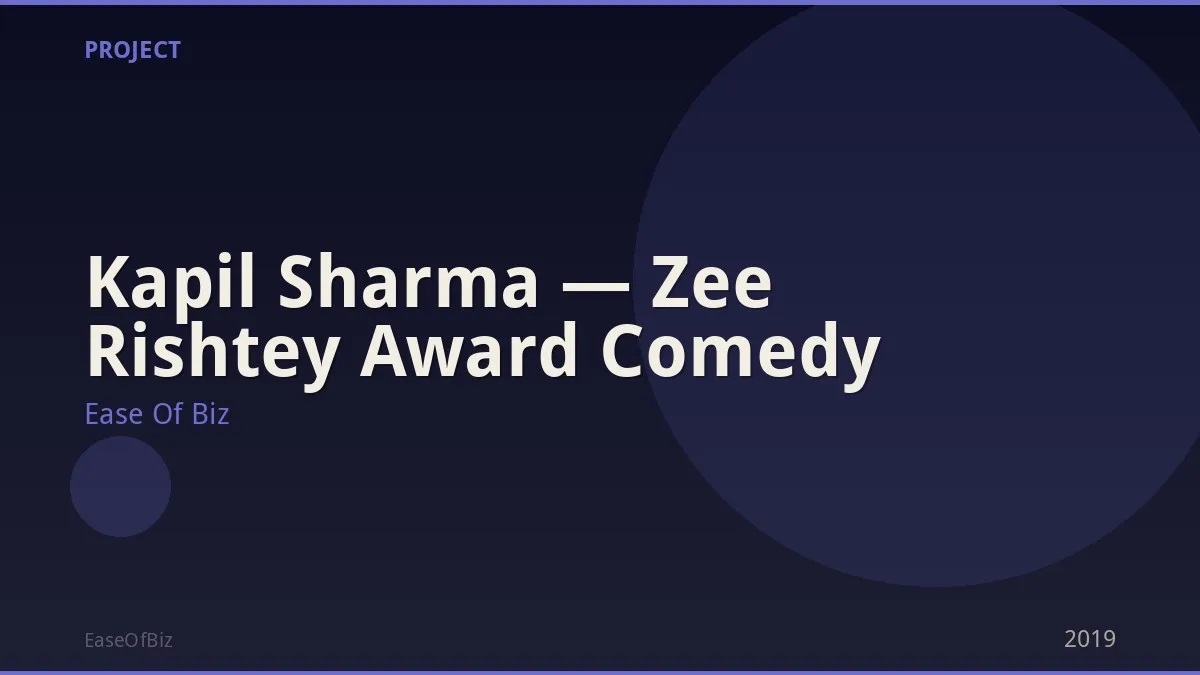 Kapil Sharma — Zee Rishtey Award Comedy