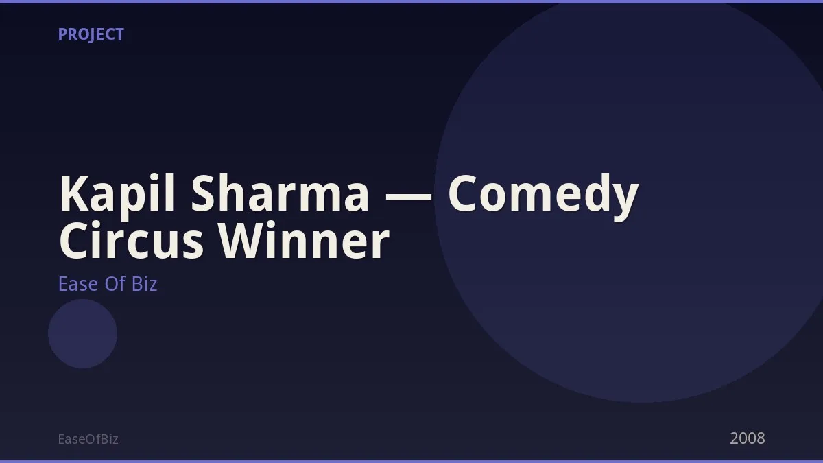 Kapil Sharma — Comedy Circus Winner