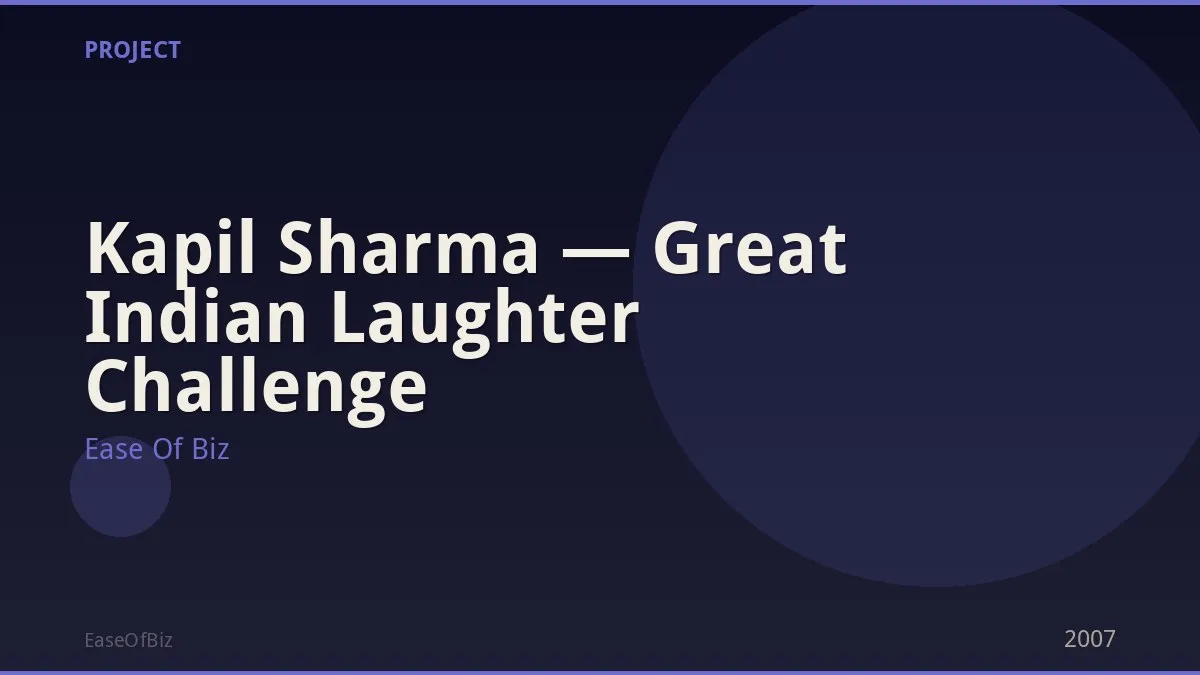 Kapil Sharma — Great Indian Laughter Challenge