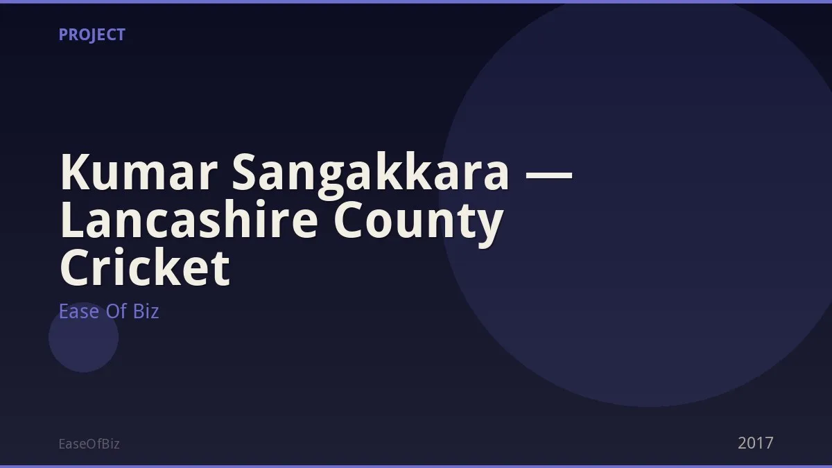 Kumar Sangakkara — Lancashire County Cricket