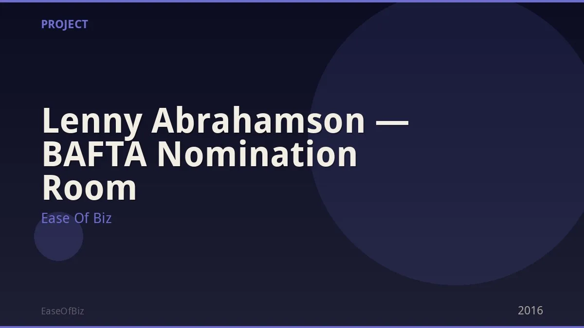 Lenny Abrahamson — BAFTA Nomination Room