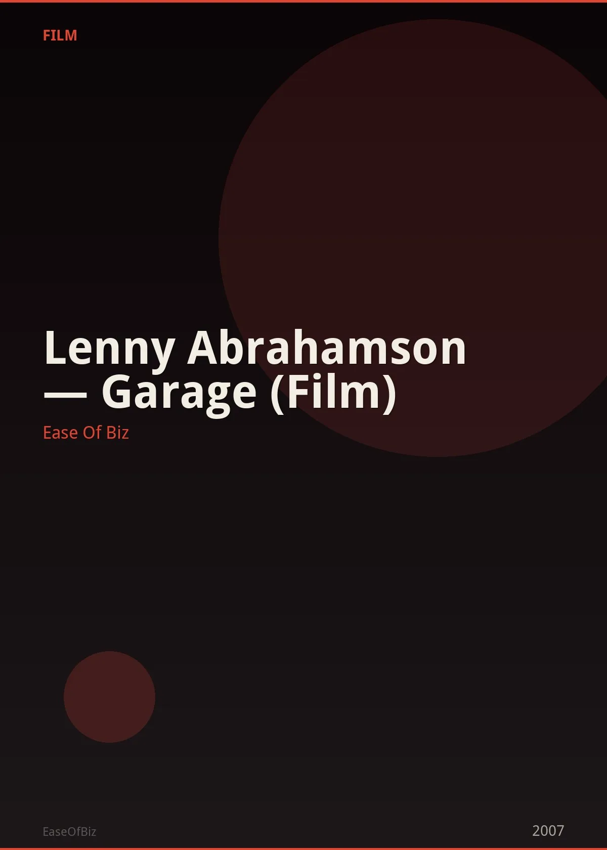 Lenny Abrahamson — Garage (Film)