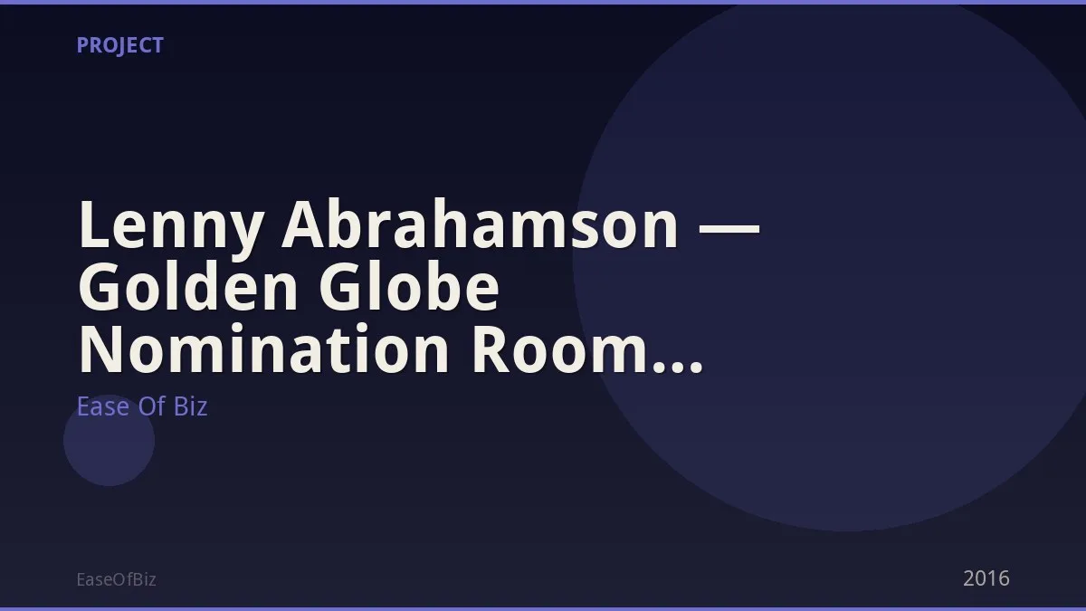 Lenny Abrahamson — Golden Globe Nomination Room Director