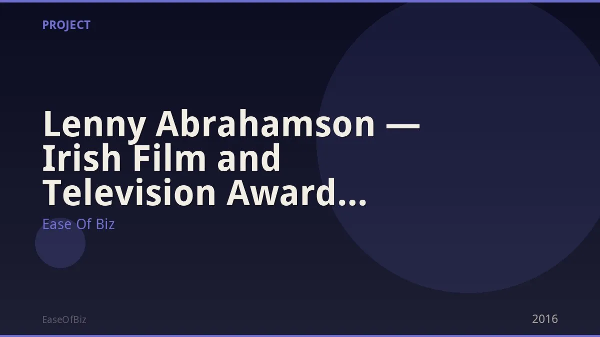 Lenny Abrahamson — Irish Film and Television Award Winner