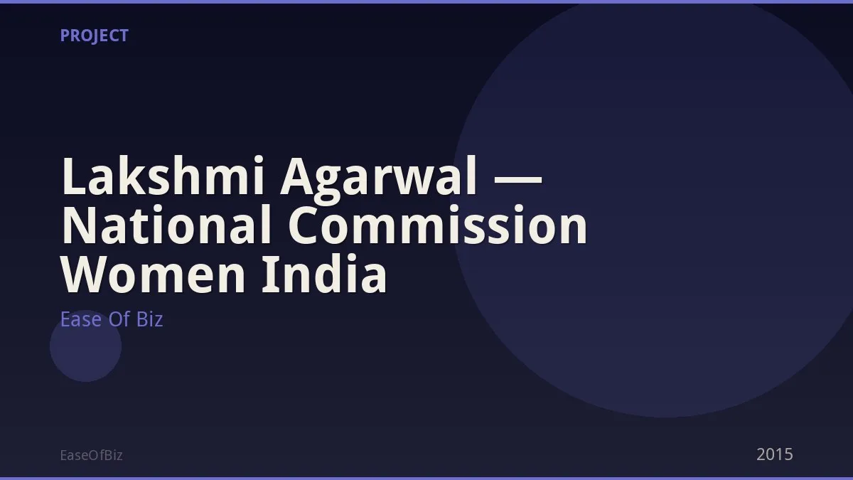 Lakshmi Agarwal — National Commission Women India