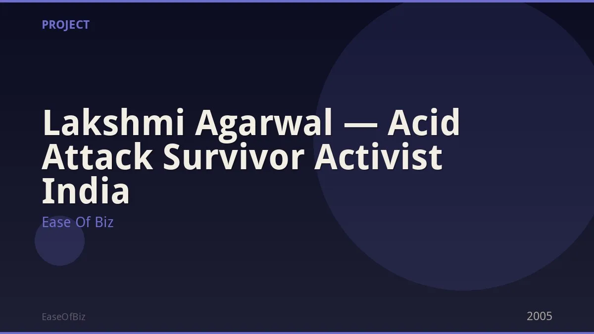 Lakshmi Agarwal — Acid Attack Survivor Activist India
