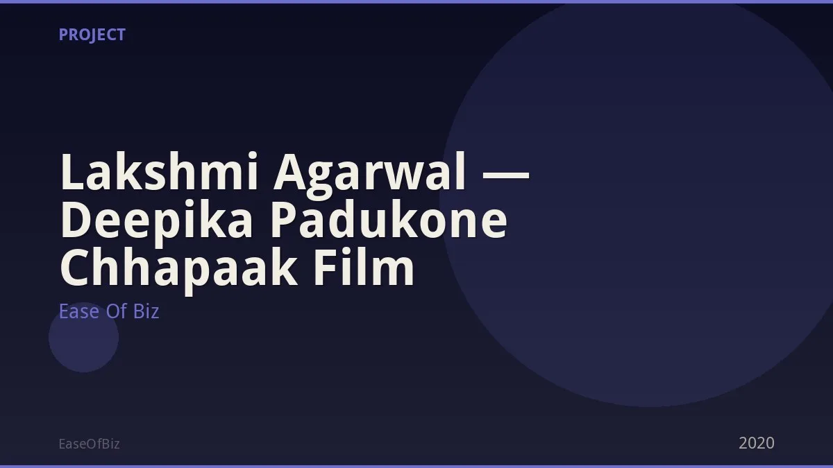 Lakshmi Agarwal — Deepika Padukone Chhapaak Film