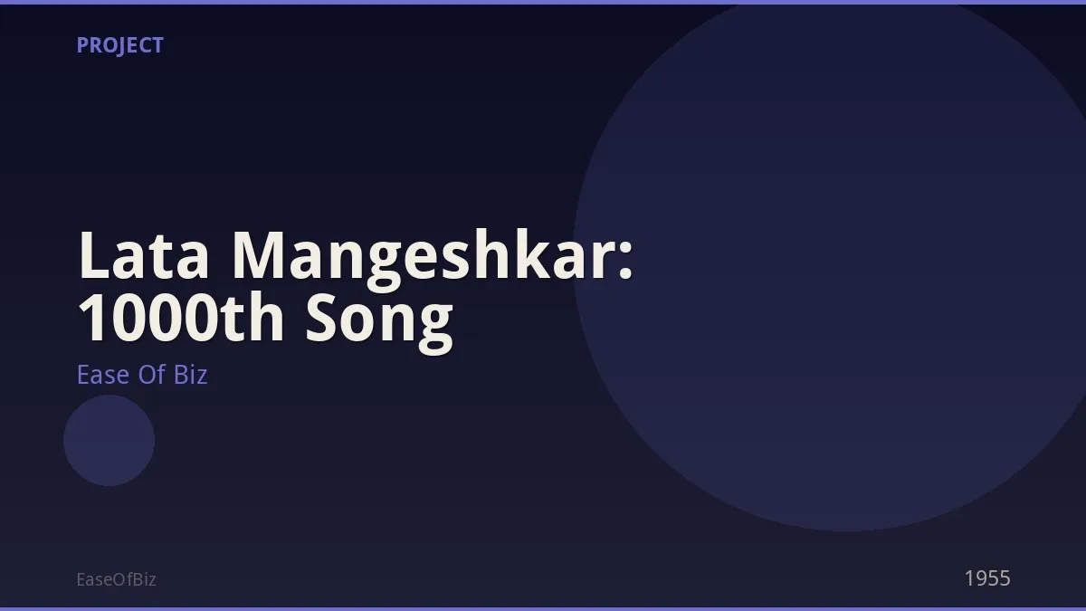 Lata Mangeshkar: 1000th Song