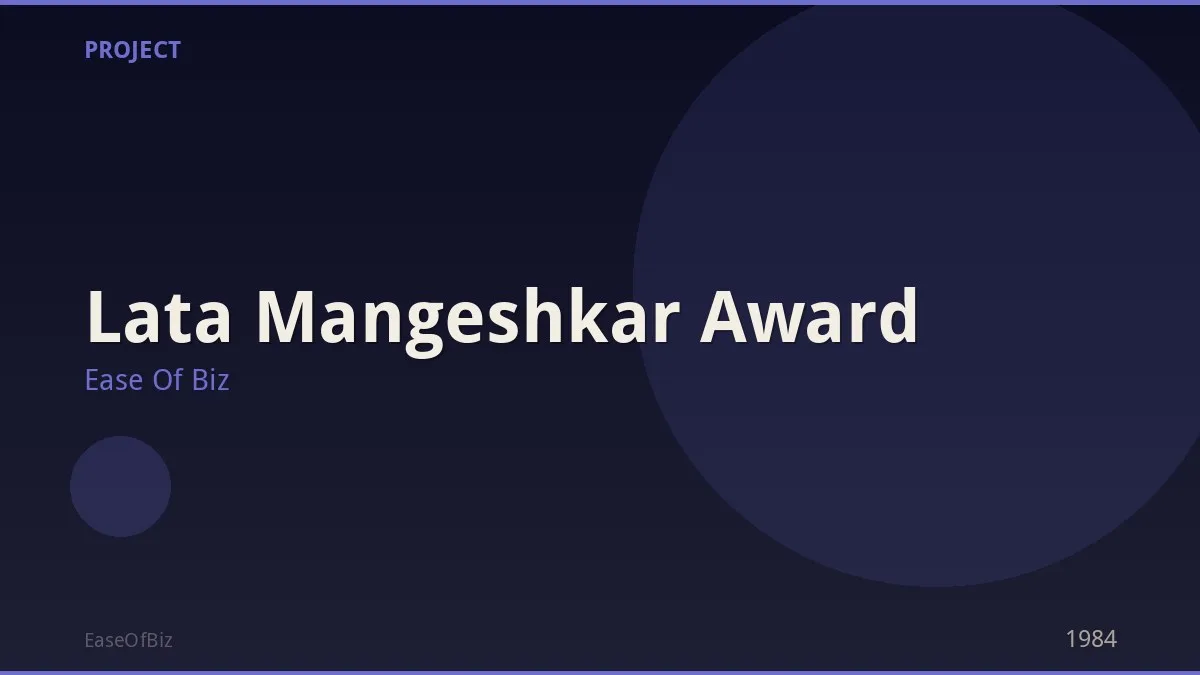 Lata Mangeshkar Award