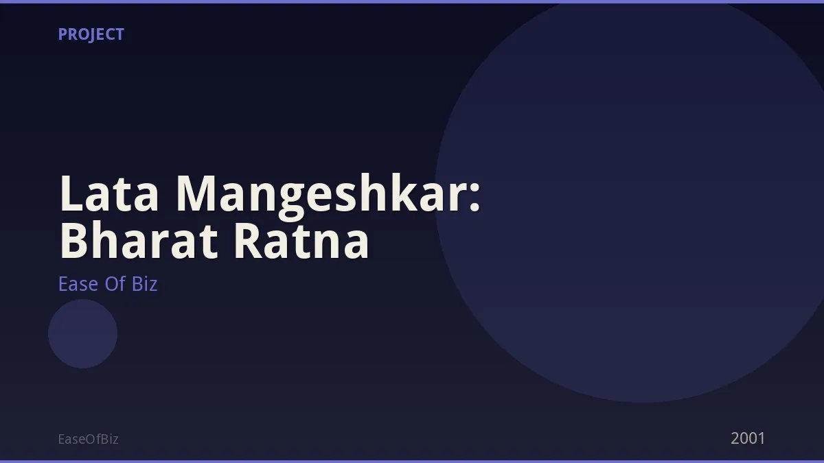 Lata Mangeshkar: Bharat Ratna