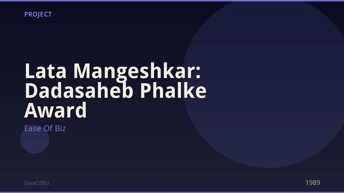 Lata Mangeshkar: Dadasaheb Phalke Award