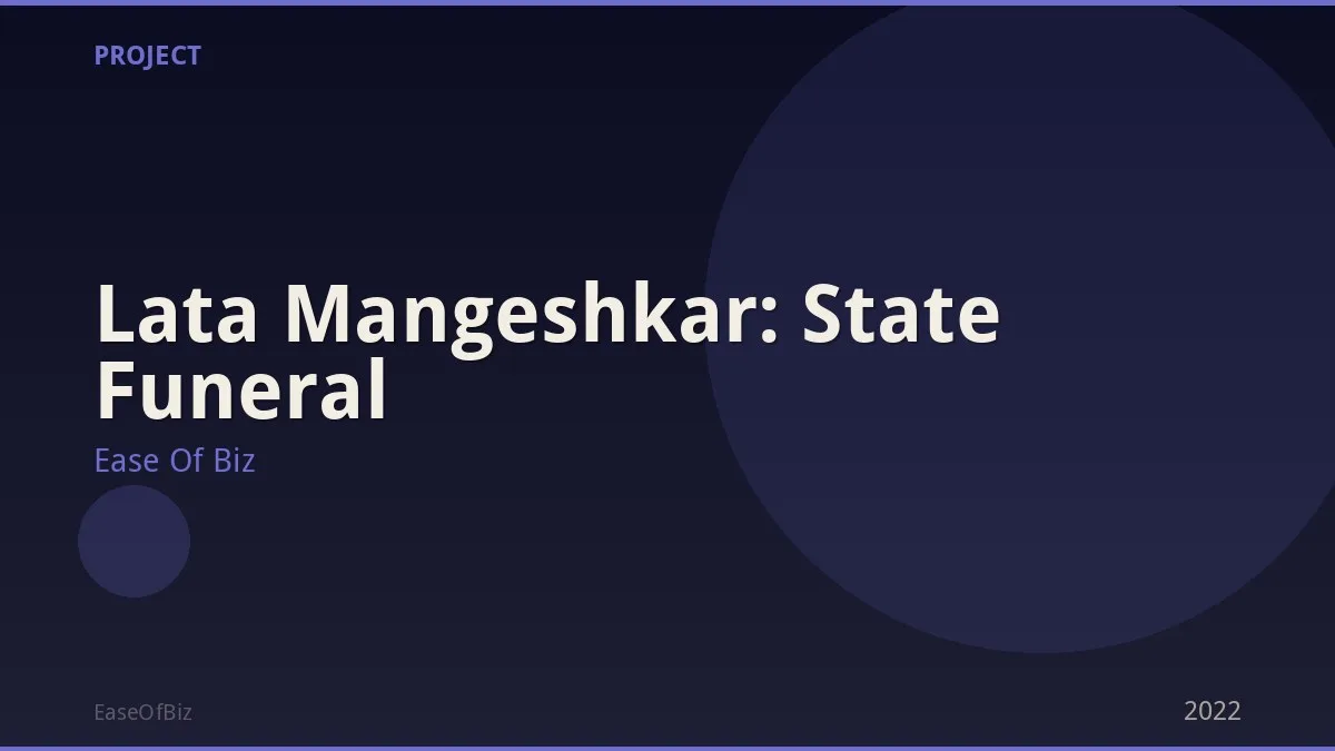 Lata Mangeshkar: State Funeral