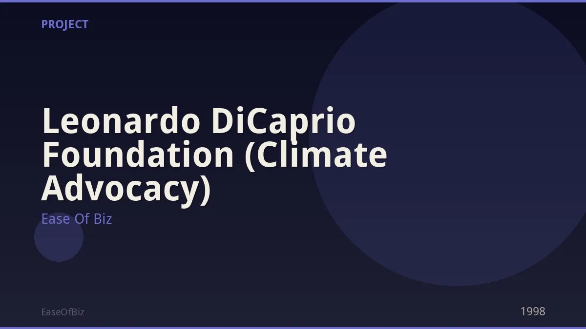 Leonardo DiCaprio Foundation (Climate Advocacy)