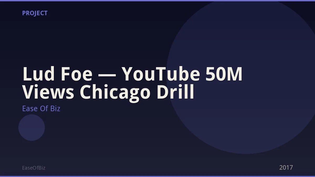 Lud Foe — YouTube 50M Views Chicago Drill