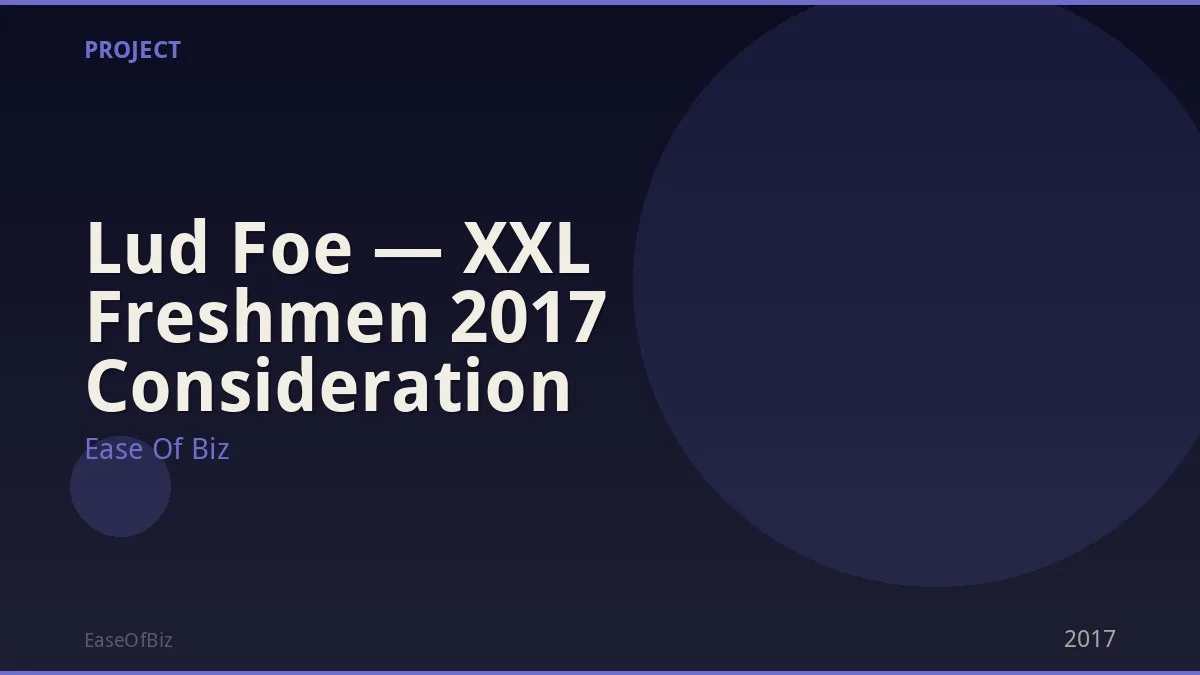 Lud Foe — XXL Freshmen 2017 Consideration