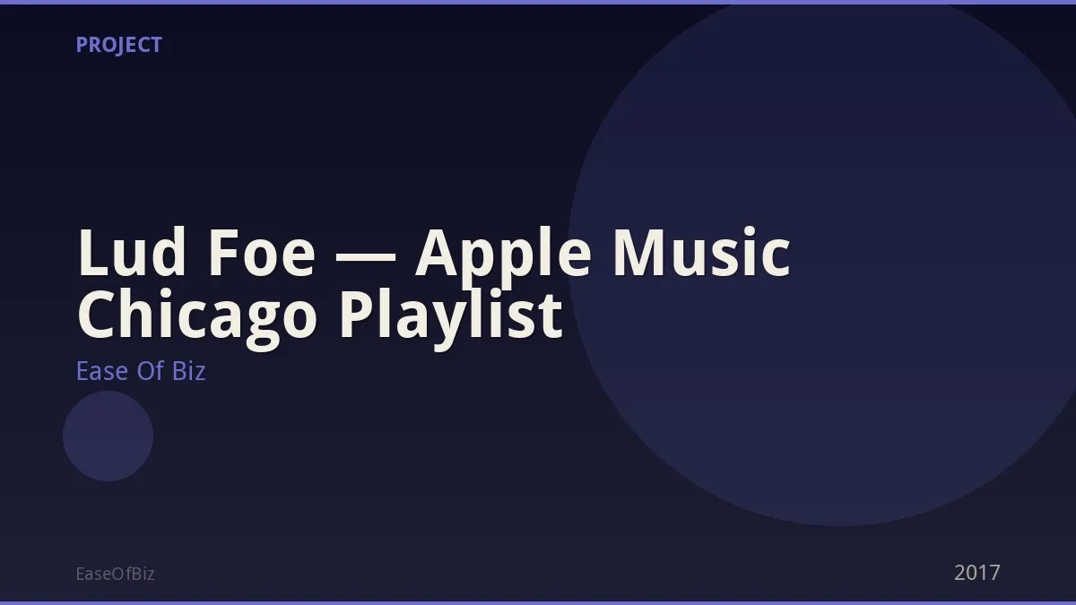 Lud Foe — Apple Music Chicago Playlist
