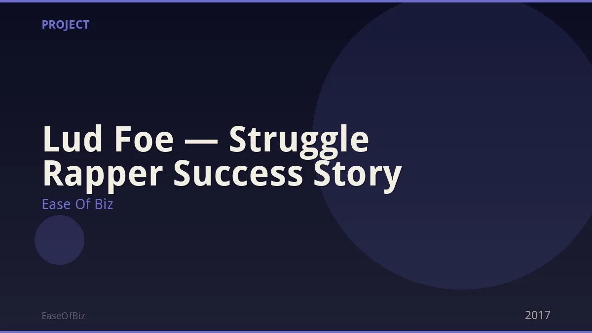 Lud Foe — Struggle Rapper Success Story