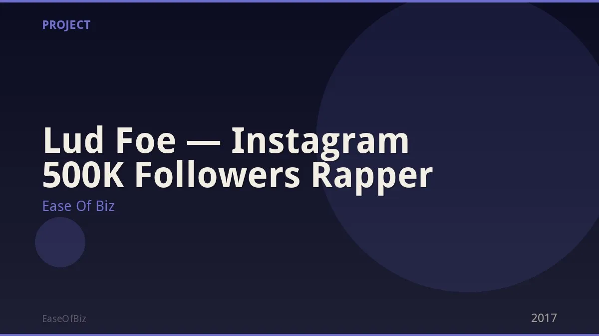 Lud Foe — Instagram 500K Followers Rapper