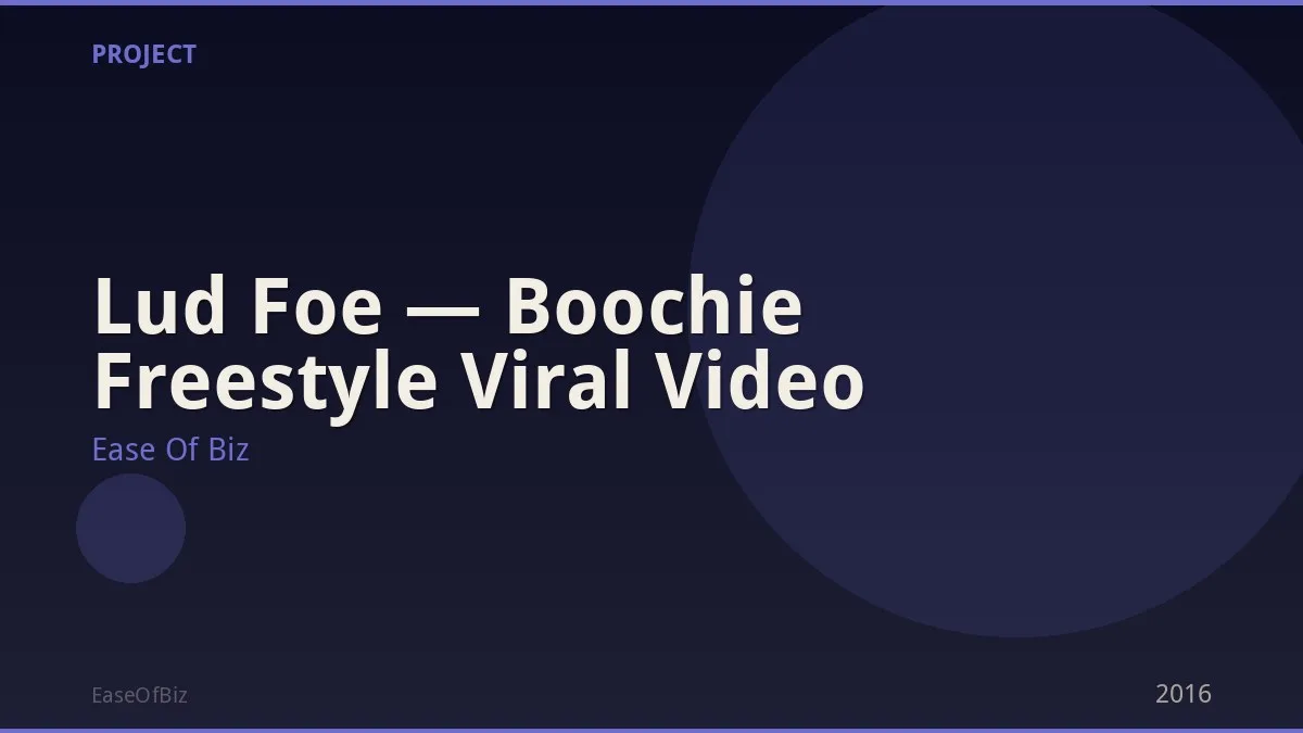 Lud Foe — Boochie Freestyle Viral Video