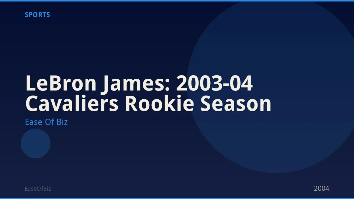 LeBron James: 2003-04 Cavaliers Rookie Season