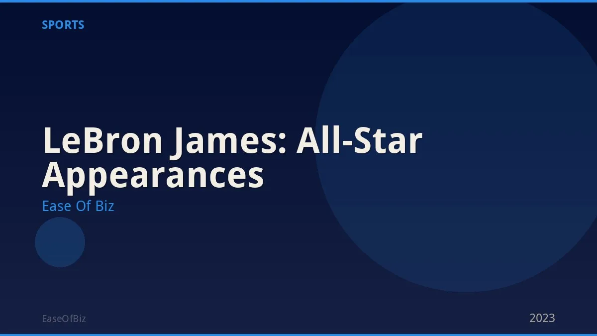 LeBron James: All-Star Appearances
