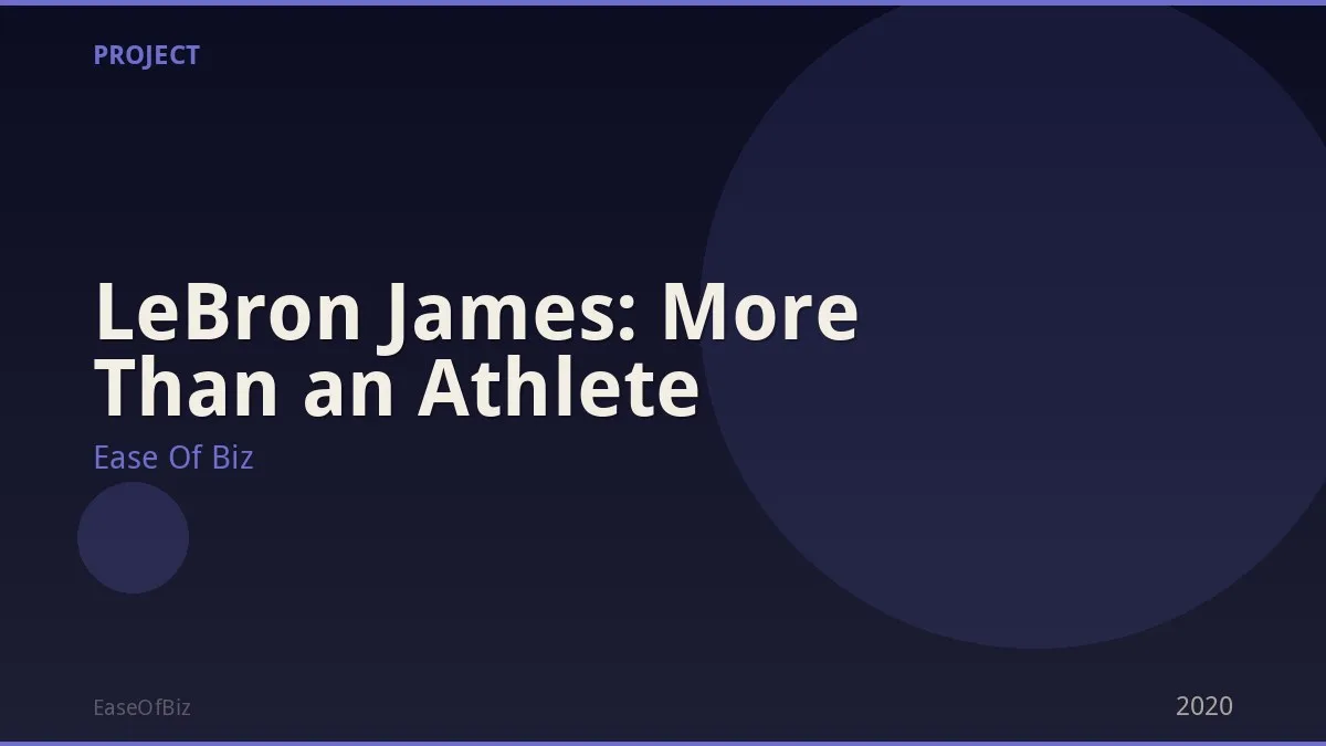 LeBron James: More Than an Athlete