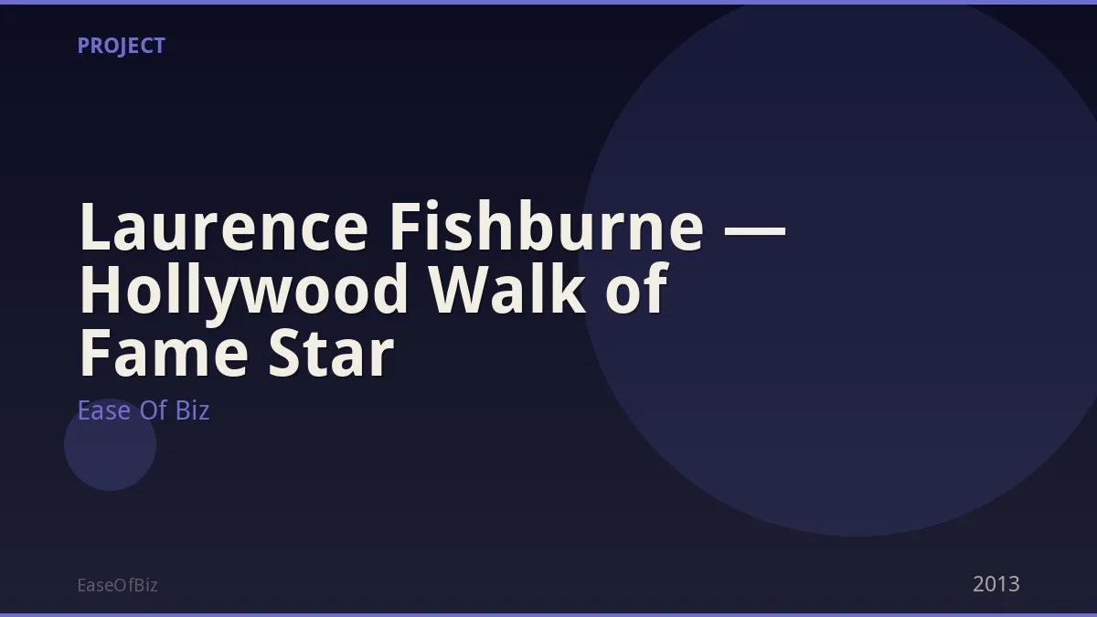 Laurence Fishburne — Hollywood Walk of Fame Star